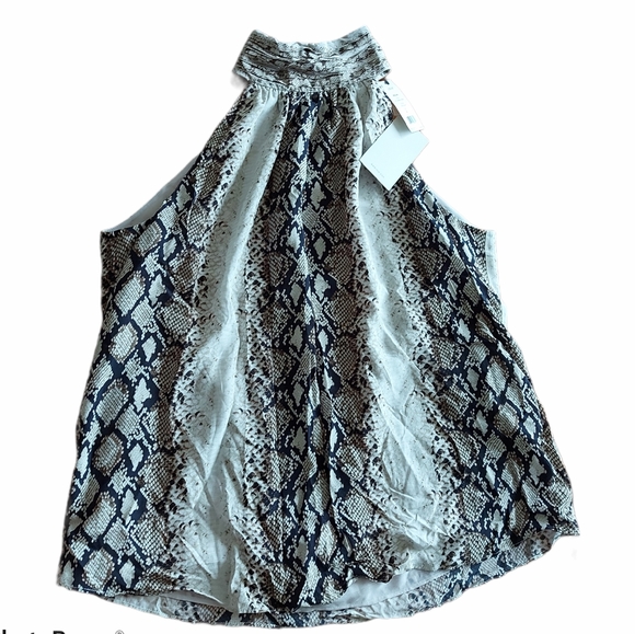 Joie Erola mock neck snakeskin print top - Picture 9 of 10